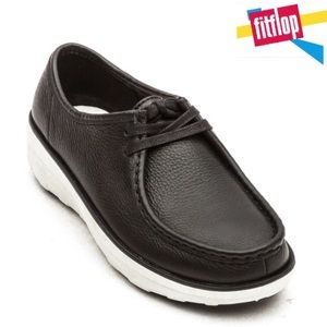 FIT FLOP Loaff Lace-Up Moc Black